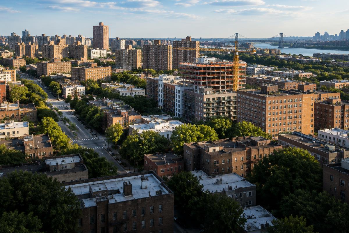Aerial view of the Bronx, New York