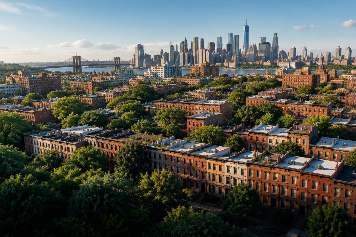 Aerial view of Brooklyn, New York