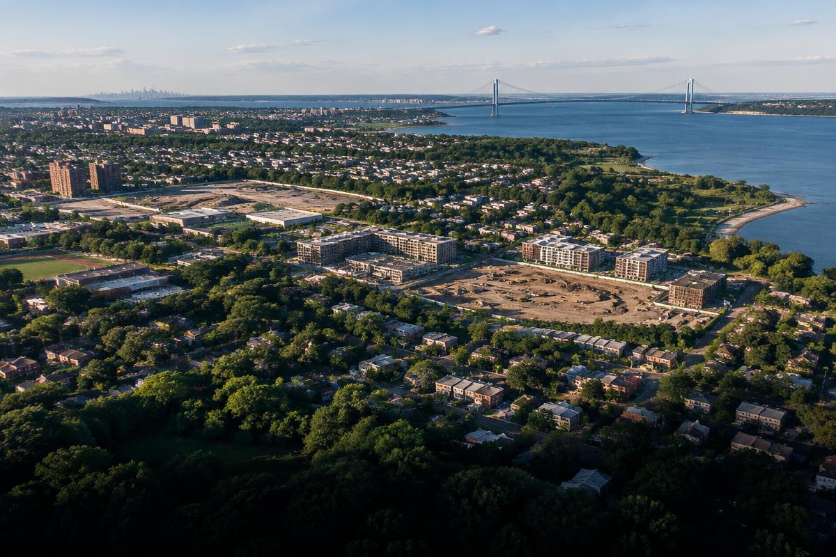 Aerial view of Staten Island, New York